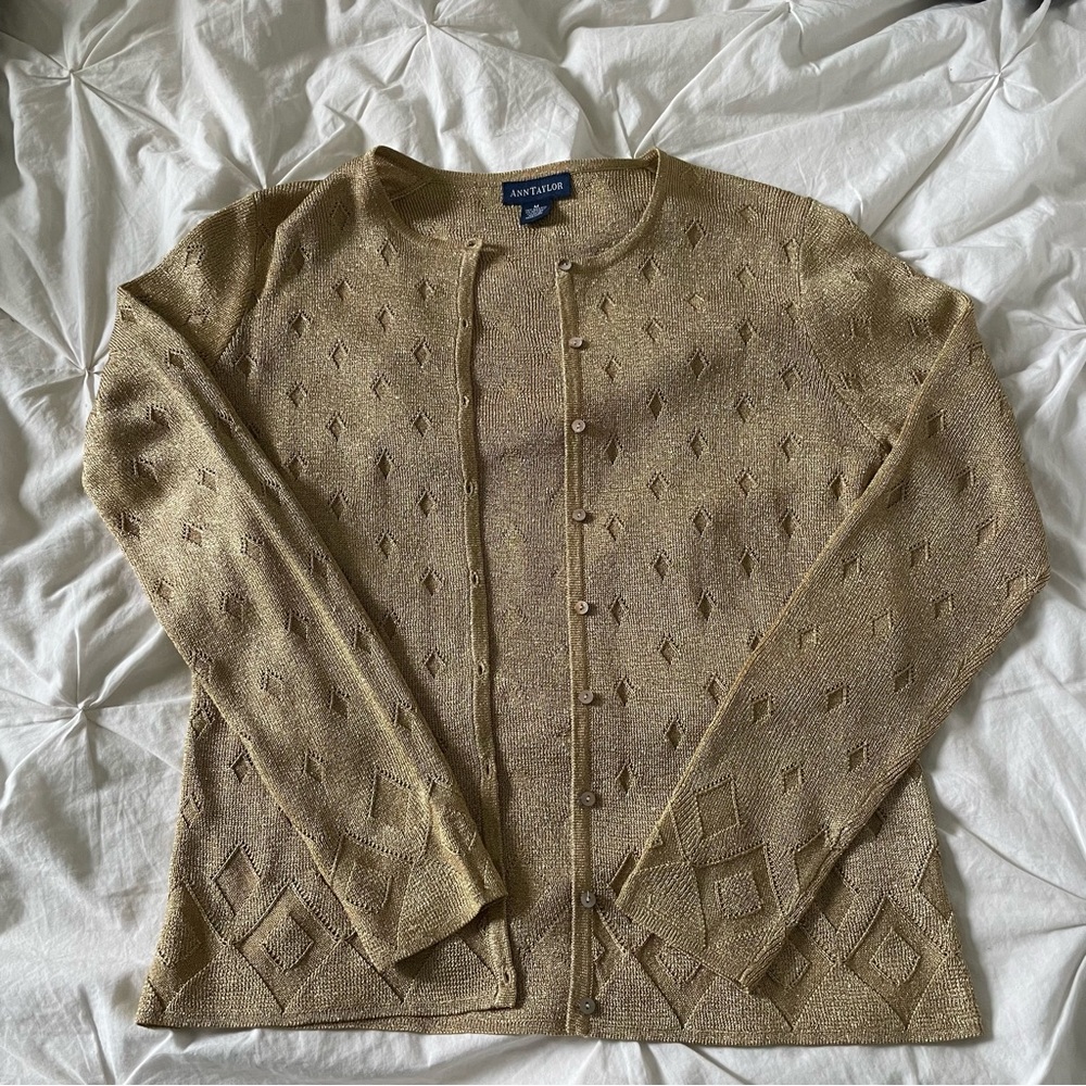 Ann Taylor Golden Cardigan 🌟🔸